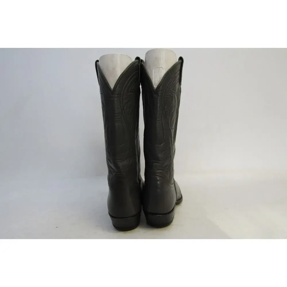 TONY LAMA Gold Label Mens Size 9.5 D Gray Leather Cowboy Western Boots
